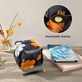 thumbnail image 3 of White and Orange Wildflowers Tissue Box Cover Leather Square Rectangle Tissue Box Holder for Bathroom Living Room Desk Office Decor, 3 of 7