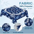 Blue and White Christmas Snowflake Mahjong Tablecloth Square 55 Inch ...