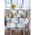 thumbnail image 3 of Blue Sharks Coastal Rectangle Tablecloth, Summer Beach Ocean Nautical Waterproof & StainResistant Tablecloth, Washable Oil-proof Table Cover for Dining/Party/Wedding/Camping/Buffet 52x70 In, 3 of 9