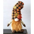 thumbnail image 3 of Stuffed Fall Gnome - Harvest Home Decor for Mantel or Table - Plaid, 3 of 4