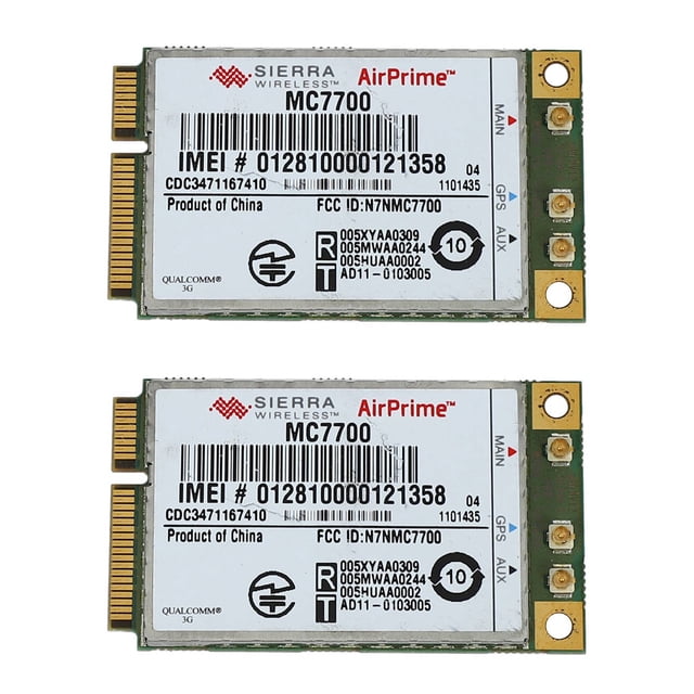 2X Unlocked MC7700 3G/4G WWAN Card for AirPrime,100Mbps 4G/3G LTE/FDD/WCDMA/Edge GPS Module for Windows/Linux