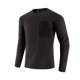 thumbnail image 2 of Blusas y camisas de manga larga con cuello redondo para hombre, estilo casual, a la moda, de color liso, para correr, fitness, con cremallera elástica alta, bolsillo, manga larga, cuello redondo, para, 2 of 7