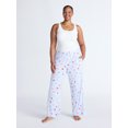 thumbnail image 2 of Joyspun Women's Velour Wide-Leg Sleep Pants, Size XS-3X, 2 of 6