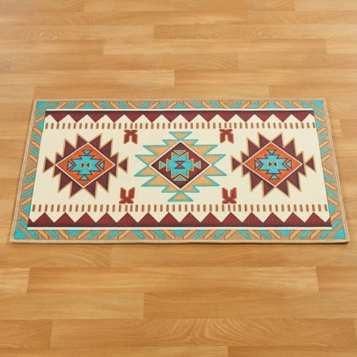Traditional Southwest Aztec Printed Accent Rug26X45
