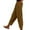 C-Brown682, variant on DHFJKG Corduroy Pants Women Baggy Comfy Joggers Elastic Waist Palazzo Harem Pants Side Button Up Solid Color Stylish Trousers