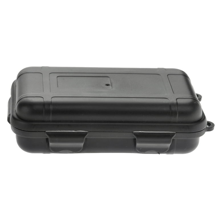 2 Pack Box Plastic Mysterious Technology Waterproof Container Small Airtight Case, Black