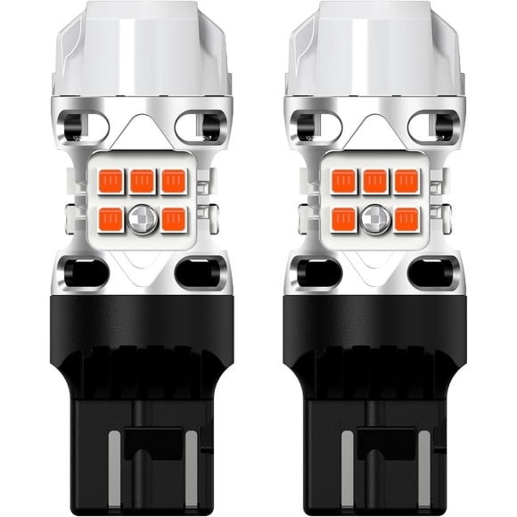 LASFIT T3 7440 7443 LED Turn Signal Amber, Super Bright 4000LM CANBUS Error Free Turn Signal Bulbs, Upgraded 7444na 7441 7444 744