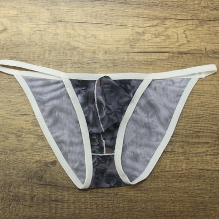 

Sexy Mens Mesh See Through Briefs Pouch Underpants Lingerie Underwear Thongs