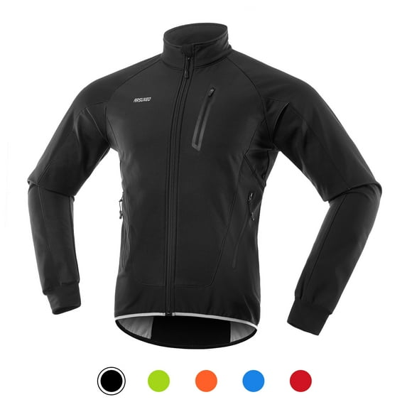 Veste de Cyclisme pour Hommes Imperméable Coupe-Vent Thermique en Polaire Maillot de Vélo MTB Course Automne Hiver Manteau