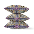 thumbnail image 3 of Amrita Sen CAPL546FSDS-ZP-20x20 Coussin Floral en Suède avec Fermeture Éclair et Insert Violet Vert, 3 of 3
