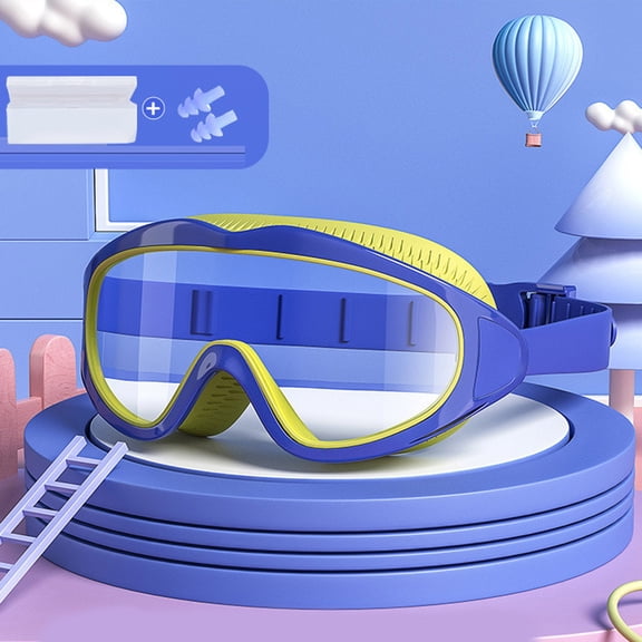Kids Swim Goggles for Boys Girls Ages 2-12 Youth Wide View Fog No Leak Clear Lens Pool Beach Swimming