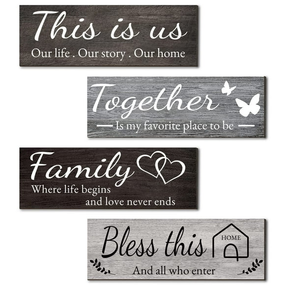 Letreros decorativos Joyhawk THIS IS US/TOGETHER/BLESS THIS HOME/FAMILY