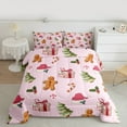 thumbnail image 2 of Castle Fairy Merry Christmas Girl 2pcs Bedding Comforter Set,Gingerbread Man Twin Comforter Sets,Candy Canes Breathable Bedding Set,Lightweight Room Decor, 2 of 8
