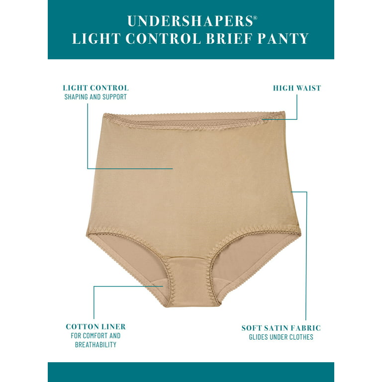 Vanity Fair Radiant Collection Women's Undershapers Brief Panties, 3 Pack,  Sizes S-3XL 