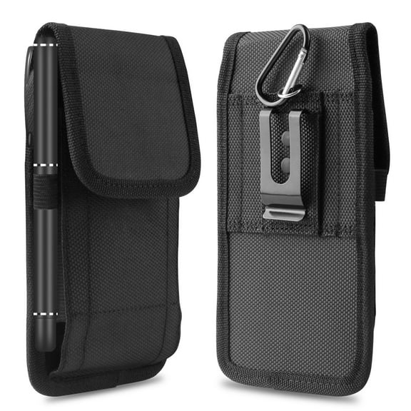 Elegant Choise For iPhone 13 mini /13 Pro /iPhone 12 mini / 12 Pro Heavy Duty Rugged Belt Clip Holster Phone Case Cover Waist Bag with Carabiner Keychain for 5.7-6.3 inches Phones