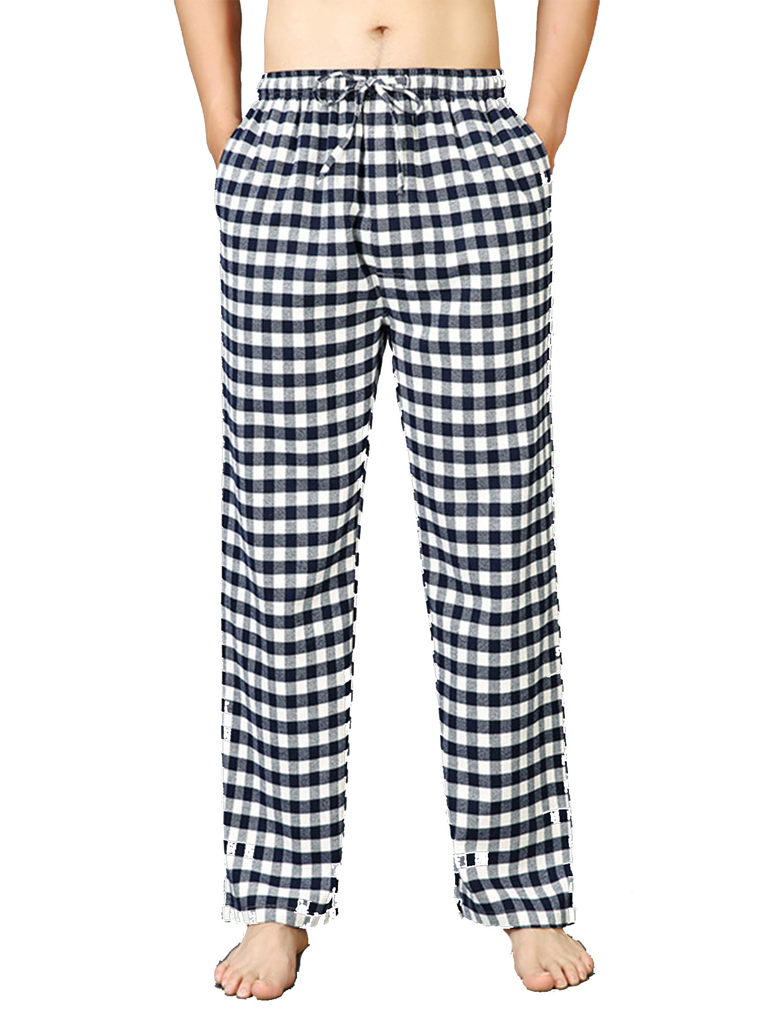 Men's Pajama Pants Cotton Plaid Long 