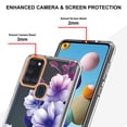 thumbnail image 4 of Allytech Samsung Galaxy A21s Case, Flower Series Crystal Clear Back Cover Flexible TPU Silicone Shockproof Drop Proof Anti-yellow Protection Case Cover for Galaxy A21s, Purple Flower, 4 of 5