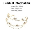 thumbnail image 2 of Mutably Christmas Star Crown Beaded Tiara Costume Hair Prom Crown Wedding Crowns for Birthday Festival Birthday Bridal Hair Accessories Golden, 2 of 10