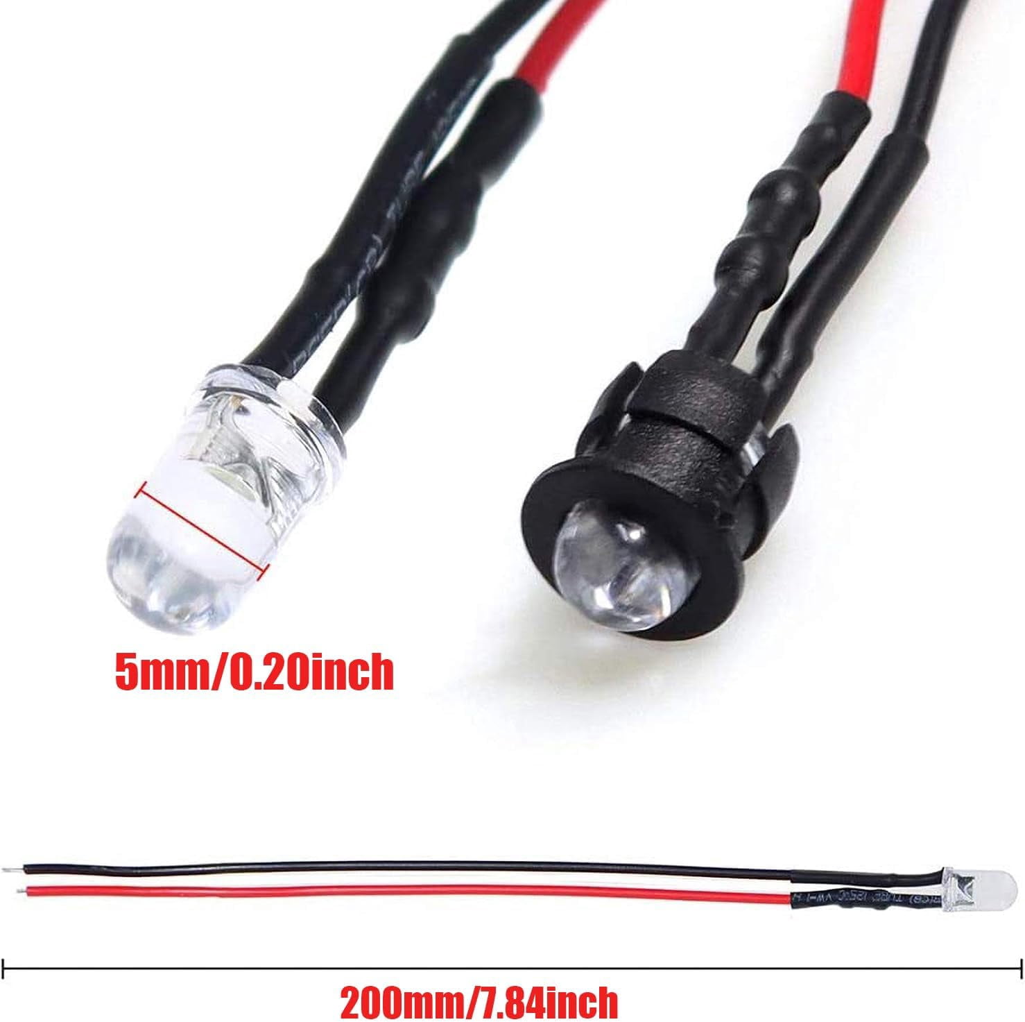 80568 colors pre-wired diodes 8 colors LED light emitting diodes + 80 black 5 clamps display panel bracket