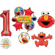 Elmo Sesame Street 1st Birthday Party Supplies Balloon Bouquet Decorations
