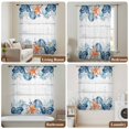 thumbnail image 6 of Summer Coastal Sheer Curtains 84 Inches Long, Sea Ocean Starfish Shells Coral Conch Wood Gray Light Filering Curtains, Breathable Simi Curtain Privacy Drapes for Living Room Bedroom Window Treatment, 6 of 8
