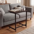 thumbnail image 2 of Patiojoy Rolling C-shaped End Table Couch Table with Built-in Phone Slot, Small Side Table with 2 Lockable Casters, 2 of 9