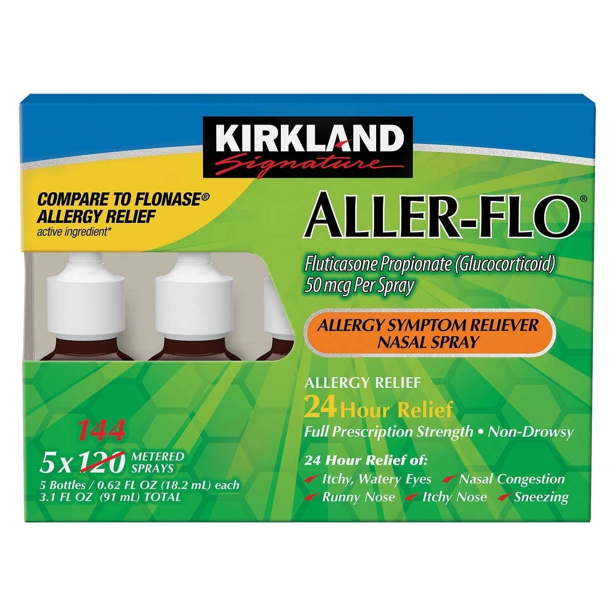 Kirkland Signature Aller-Flo 50mcg. Allergy Spray 720 Metered Sprays