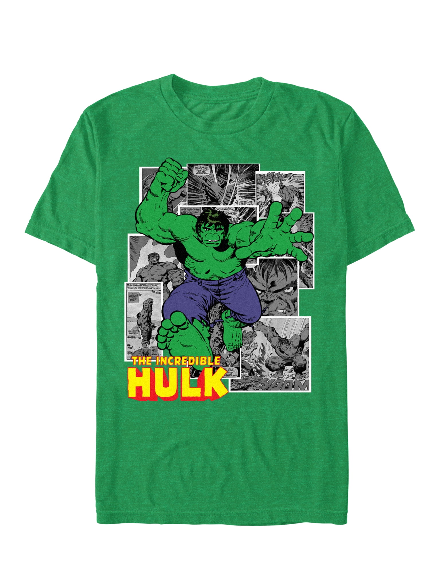 Marvel Comics Hulk Men's and Big Men's Graphic Tee, Sizes S-3XL