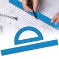 thumbnail image 3 of Protractor and Ruler Set - 2 Piece Clear Geometry Measuring Tools, 12 Inch Ruler and 6 Inch Protractor with Inch Cm Dual Scale, Plastic Math Supplies for Teachers Classroom Office, 3 of 4