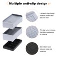 thumbnail image 4 of Uxcell 4Pcs Elevadores Rectangulares para Cama, Elevadores de Muebles Ajustables de Alta Resistencia de 3.15" L-Lado para Cama, Sofá, Mesa y Sillón (Gris), 4 of 7