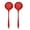 Red 2pc, variant on Green Food Grade Silicone Slotted Spoon, Heat Resistant Up To 450°F, Non-Stick Safe For Cooking Baking Kitchen Utensil