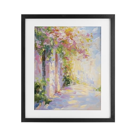 Stupell Industries French Country Quaint Village Home Black Framed Print Under Glass, 13 x 16, by Creative Studio