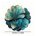 thumbnail image 3 of 5pcs Blue Gold Ginkgo Leaf Washable Heat-Resistant Placemats, Anti-Scald Premium Fabric, Elegant Leaf Emboss Craft, Decorative Table Mat for Formal Dinner Setting & Daily Household Dining Use, 3 of 7