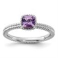 thumbnail image 4 of Auriga Fine Jewelry 925 Sterling Silver Amethyst Ring for Women Size- 9, 4 of 6