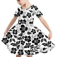 thumbnail image 6 of Avrntaa Girls Summer Sundress Cute Print Short Sleeve Dresses Lightweight Casual Dress for 4-14Y, 6 of 8