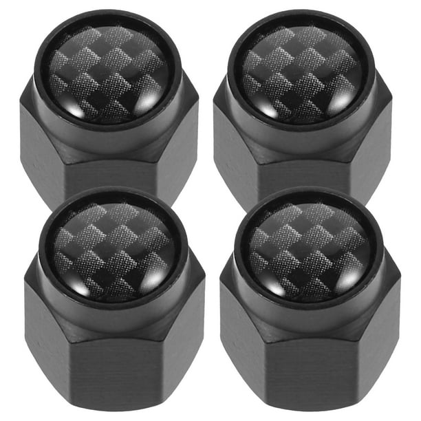 4 tapones de válvula de neumático de metal, accesorios decorativos para neumáticos de coche.