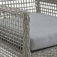 thumbnail image 5 of Aura Dining Armchair Outdoor Patio Wicker Rattan Set of 4 in Gray Gray, 5 of 6