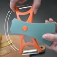 thumbnail image 2 of Shoreew 2 In 1 Fruit And Vegetable Peeler Stainless Steel Blade Rotating Storage Design Grater Ergonomic Handle Kitchen Tool for Food Potato Carrot Peeler, 2 of 6