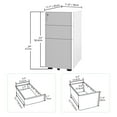 thumbnail image 2 of Dextrus 3-Drawer Metal Office Filing Cabinet for A4, Letter, and Legal Documents, Gray, 2 of 5