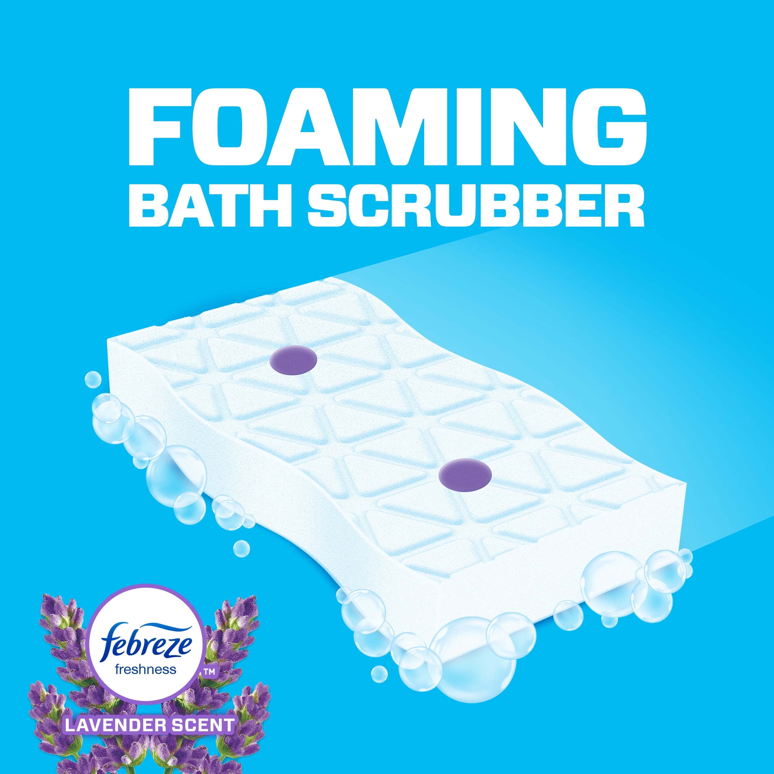 Mr. Clean Magic Eraser Bath with Febreze Lavender Scent, Cleaning Pads with Durafoam, 10 Ct