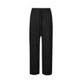 thumbnail image 3 of DYMADE Womens Casual High Waist Button Pockets Solid Relaxed Fit Casual Pant, 3 of 4
