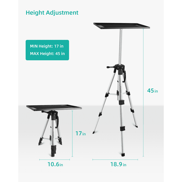 Computer Projection Podium Portable Monitor Stand Projector Stand Adjustable Height 20 To 61 ...