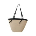 thumbnail image 4 of Bolso de hombro para mujer, bolso de playa para mujer, bolso de viaje, bolso de compras de gran capacidad Caqui, 4 of 9