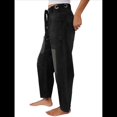 thumbnail image 1 of Pantalones Vaqueros Holgados de para Mujer, de Tiro Bajo, con Parches y Pernera y Bolsillos. Negro L, 1 of 7