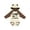 Natural & Brown w Ears, variant on Grandkids Visit Grandma Honey Bee Boys or Girls Long Sleeve Baby Bodysuit