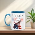 thumbnail image 4 of Freedom Bichon Frise on Independence Day 4th of July 11oz Accent Two-tone Mug Bichons Dog Lovers Gifts Idea Coffee Tea Cup - 01005, 4 of 5