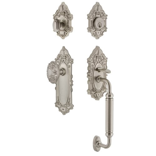 Grandeur 819299 Grande Victorian Solid Brass Rose Keyed Entry Single Cylinder Sectional
