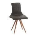 thumbnail image 2 of Benjara BM223498 Fabric Upholstered Dining Chair with Splayed Legs&#44; Gray & Brown - Set of 2, 2 of 2