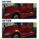 thumbnail image 2 of Xotic Tech Lámparas de luz de señal LED de lente transparente compatible con Kenworth T680 T700 T880 Peterbilt 567 ámbar 3-SMD (parte # 54-1211 554-1287 888-5422 888-5423), 2 of 5