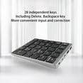 thumbnail image 3 of 28 Keys Number Pad, Numeric Keypad With Wired And BT Dual Mode Connection, Financial Accounting Number Keyboard Extensions For, 3 of 8
